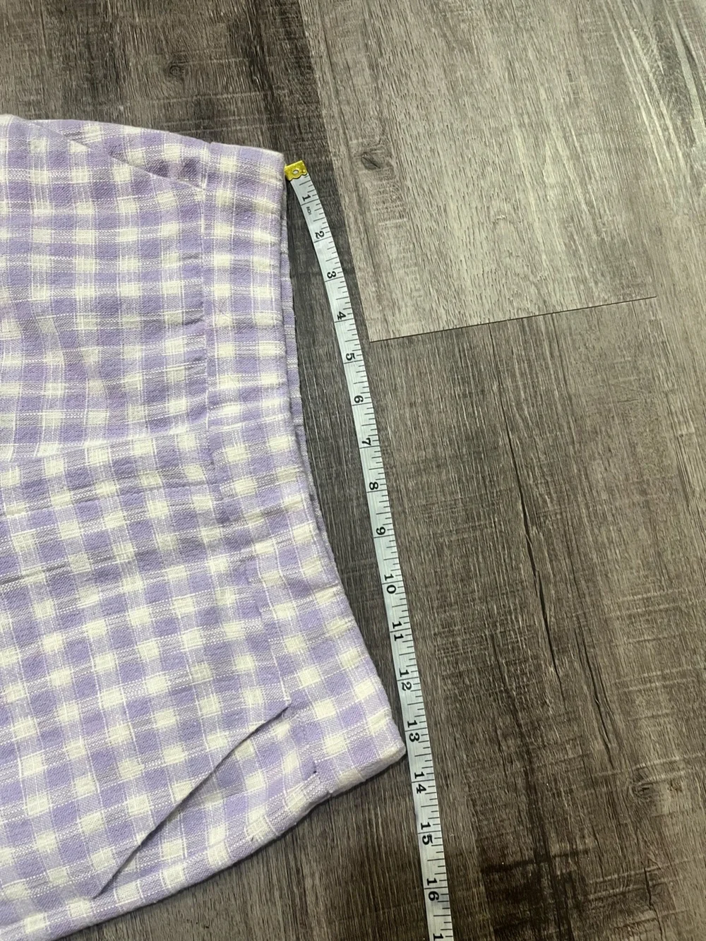 ZARA Gingham straight leg pants